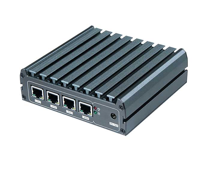4 LAN Firewall Mini PC Intel Celeron J4125 N4100 1*HD-MI 1*VGA 2*USB Industrial Fanless Mini PC